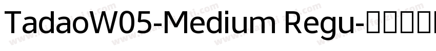 TadaoW05-Medium Regu字体转换